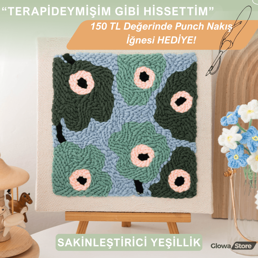 Şifaa™ – Huzur Veren Punch Nakış Kiti - Glowa Store