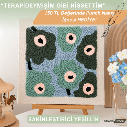 Şifaa™ – Huzur Veren Punch Nakış Kiti - Glowa Store
